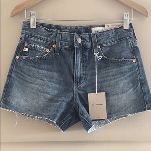 AG Hailey 100% Cotton Jean Shorts. Frayed Hem. Size 25, 15YRST. NWT